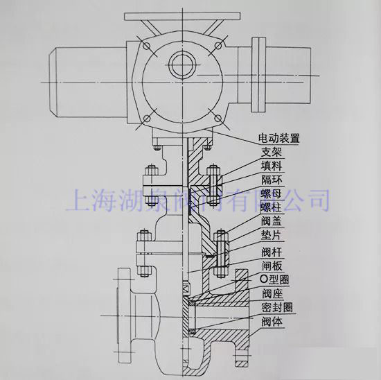 電動閘閥結(jié)構(gòu)圖原理圖