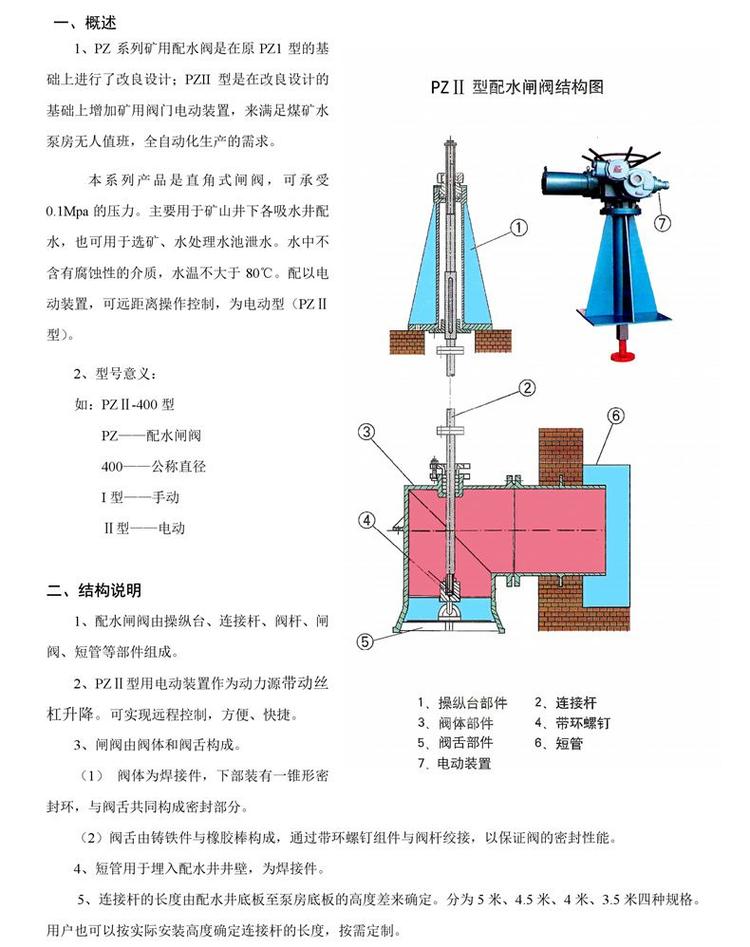 配水閘閥  電動配水閘閥